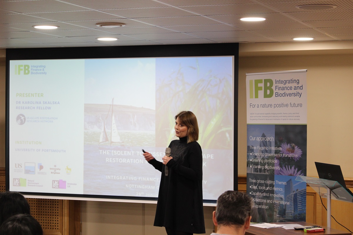 Dr Karolina Skalska presenting at the IFB Conference 2024